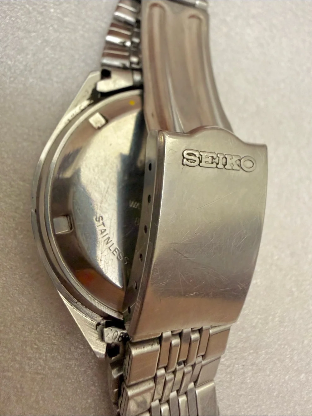 Vintage Seiko Automatic 7009-5008 Blue Dial Day Date Men's Watch TV Case